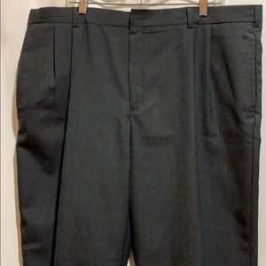 BAXTER NATURAL BLACK PANT MICRO SZ 42 PLEATED/CUFF